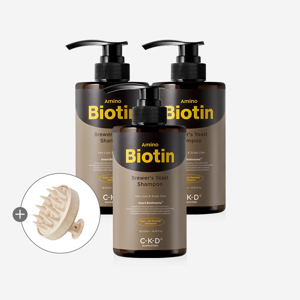 CKD Amino Biotin Brewer s Yeast Shampoo 500ml 3 bottles