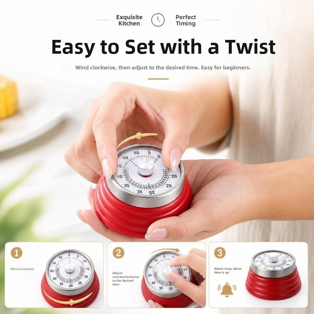 60 Minutes Kitchen Cooking Timer Magnetic Suction Baking Reminder Self Discipline Learning