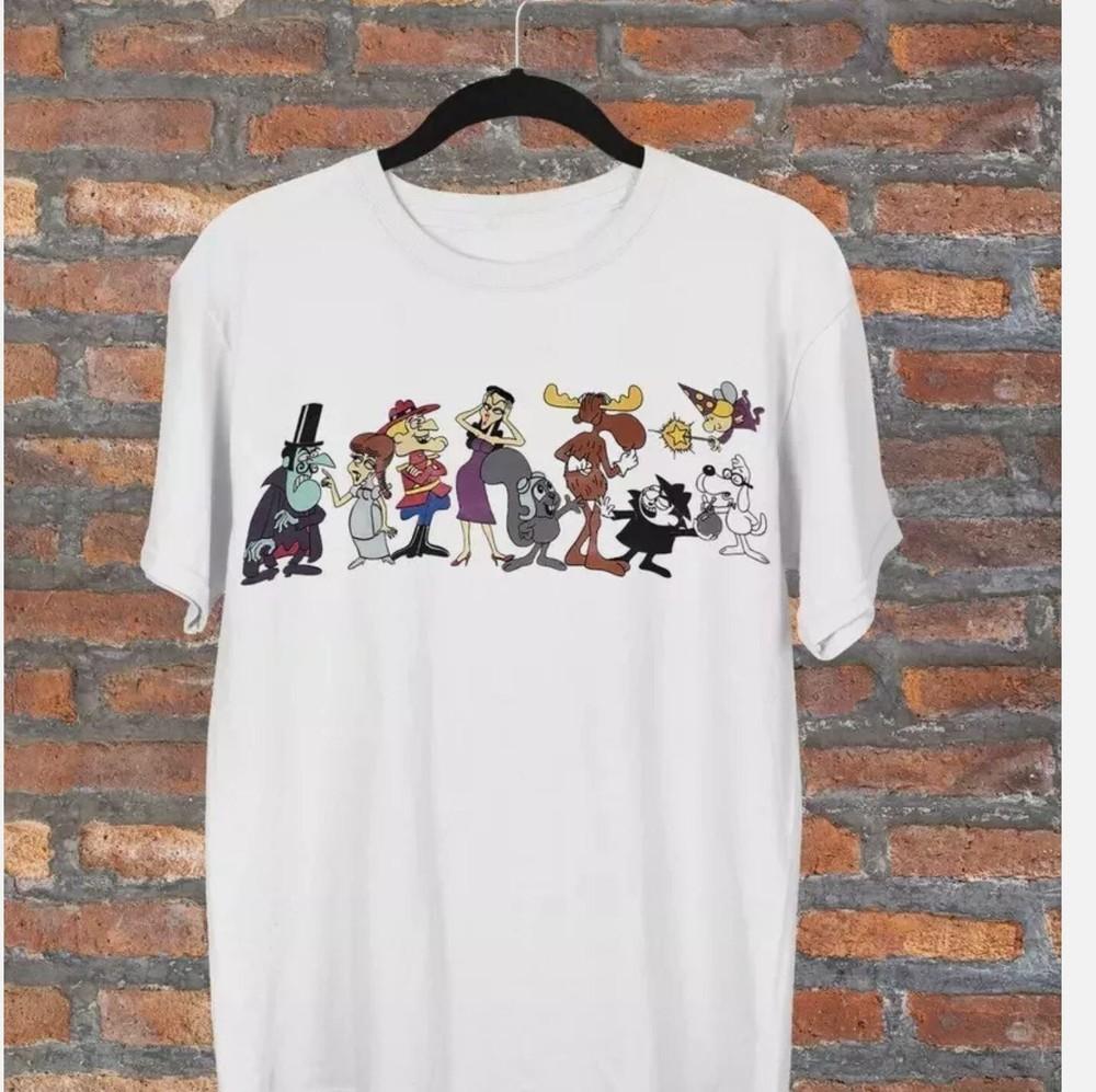 Rocky & Bullwinkle Show T-shirt Unisex Cotton Tee All Size S to 5XL Unisex T-Shirt S