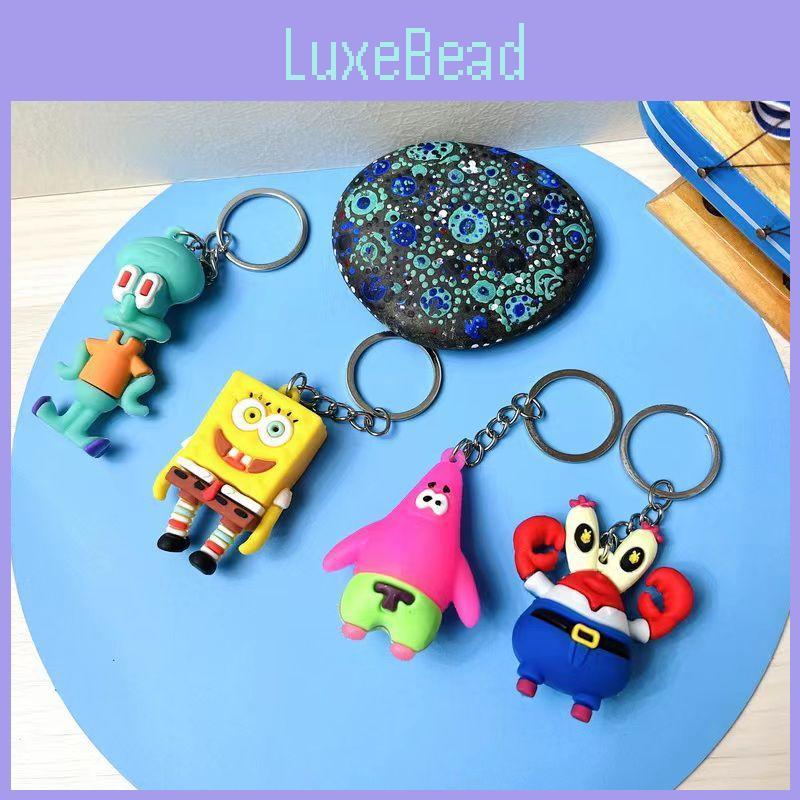 Spongebob Octopus Keychain Soft Rubber Cute Couple Bag Pendant Charm Creative
