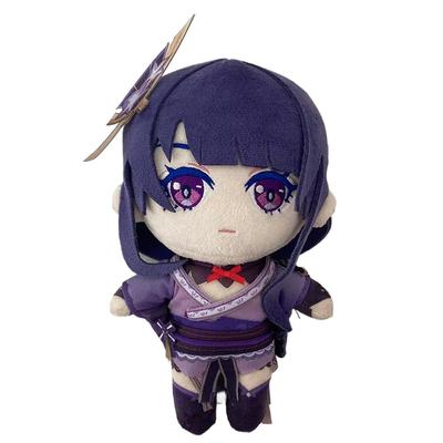 20cm Anime Spiel Genshin Impact Raiden Shogun Plüschpuppe Kissen Cosplay Cartoon Requisiten Zubehör