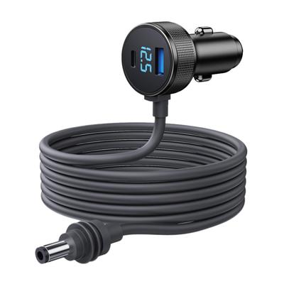 3 in 1 Satelliten-Autoladegerät DC-Stromkabel Zigarettenanzünder-Adapter 12V-48V mit Digitalanzeige USB