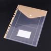 Busta A4 Trasparente a 11 Fori con Chiusura a Scatto per Archiviazione Documenti