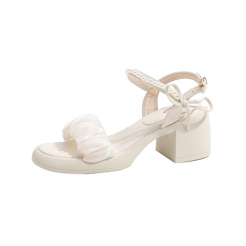 Fashion word with high heel sandals women's summer new thick heel with skirt fashion sandals