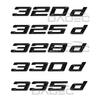 Car 3D ABS Trunk Letters Logo Badge Emblem Decals Sticker For 3 Series 320d 325d 328d 330d 335d E46 E90 E91 F30 F31 F34 G20 SU1
