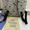 Three-Piece Bow Backpack Corduroy Backpack Student Schoolbag