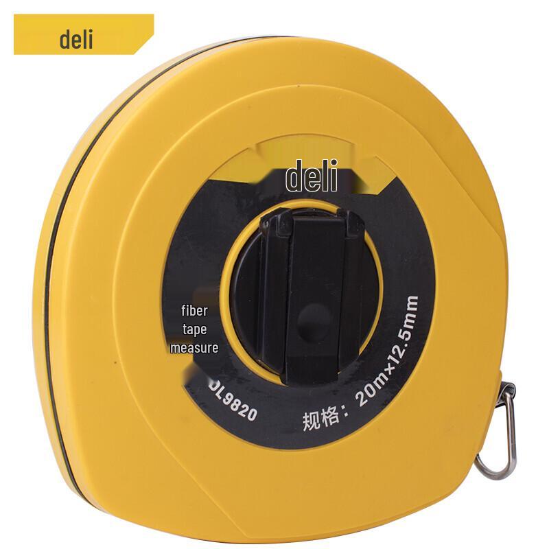 Deli 20m Fiberglass Hand-Crank Tape Measure