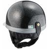 Bike Parts Center Helmet Half Cork Half Three Button Black Lame Free Size (Head Circumference 57cm~less Than 60cm) 701002