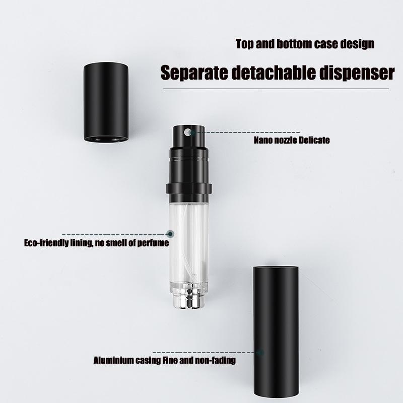 5ml Mini Parfüm-Sprühspenderflaschen mit Bodenfüllung, kosmetischer, nachfüllbarer Sprühzerstäuber, tragbarer Flüssigkeitsbehälter
