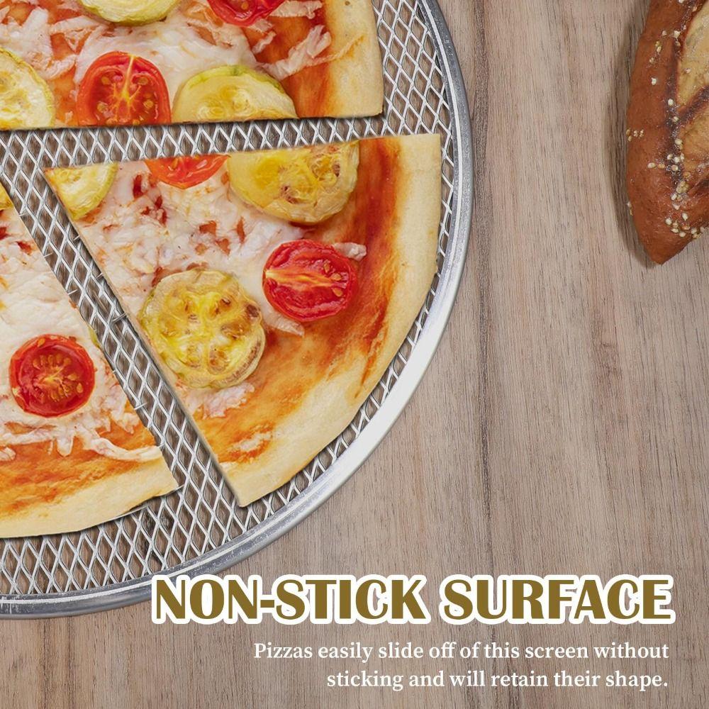 Metal Net Pizza Pan Reusable Bakeware Mesh Net Barbecue Grate  Kitchen