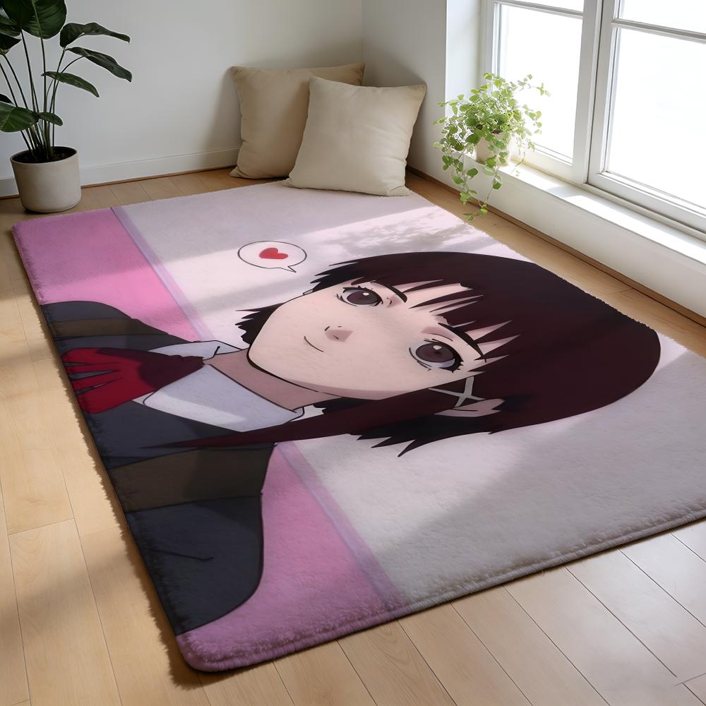 Anime S-Serial Experiments Lain Floor Mat Soft Flannel Floor Mat Non-Slip Absorbent Rug For Home Bedroom Bathroom