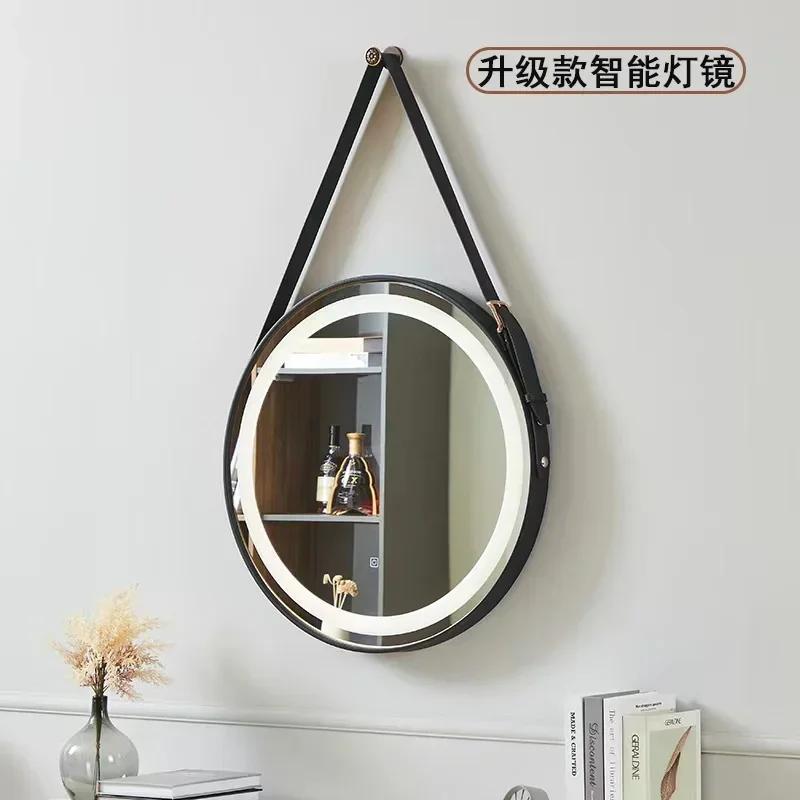 Nordic Wall Hanging Decorative Mirrors Office Creative Living Room Restaurant Round Vanity Mirror Hallway Porch Bathroom Mirror