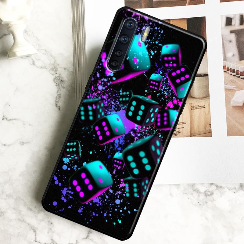Dices Poker Casino Case For Oppo A98 A78 A18 A38 A58 A40 A60 A80 A16 A76 A96 A17 A77 A74 A94 A54 A57S A15 Cover