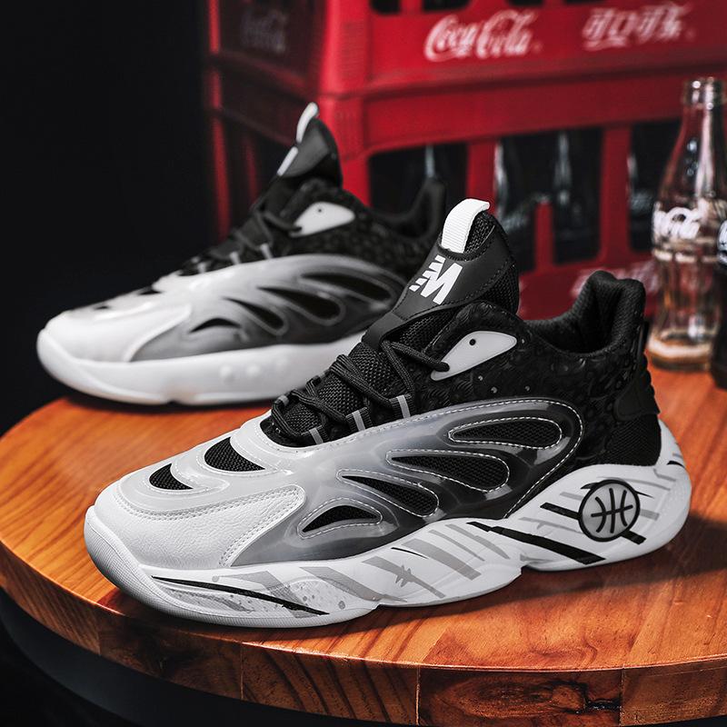 Nye sportssko for menn Mote Mesh Pustende Sports Uformelle Basketballsko