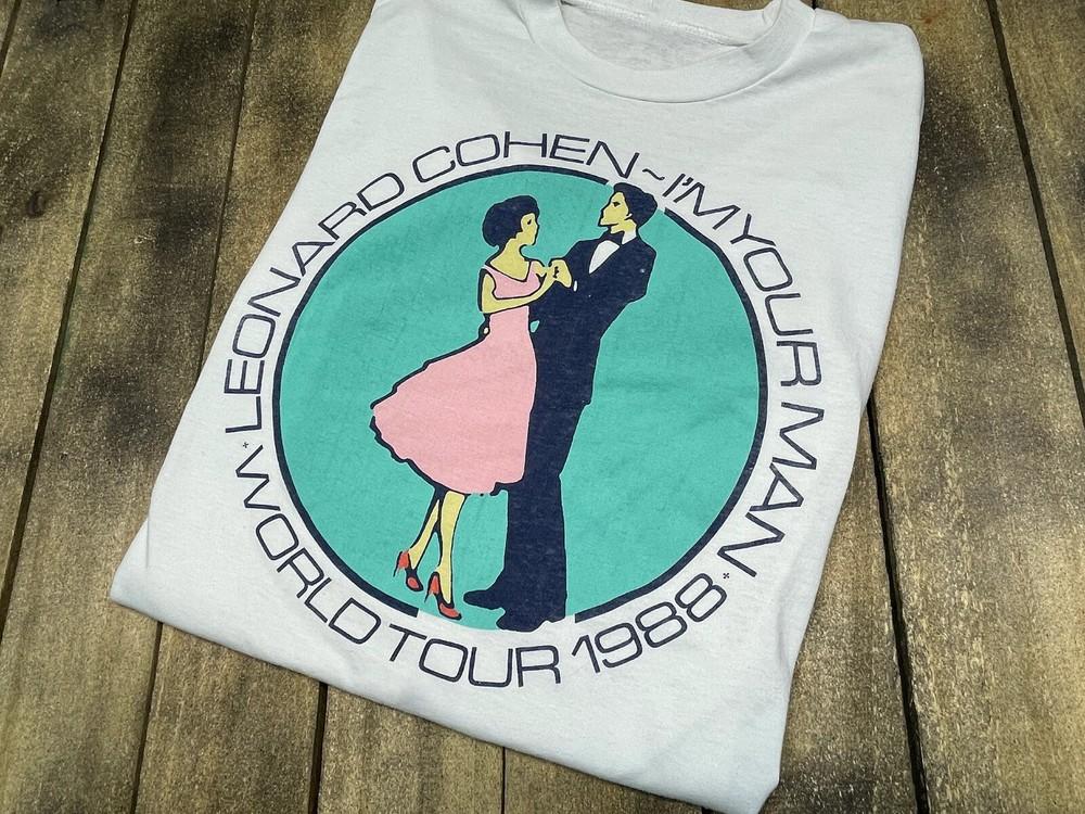 

Leonard Cohen I#039m Your Man Tour Shirt Classic White Unisex S5XL MO099 Unisex T-Shirt XXXL