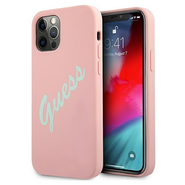 Guess Guhcp12Llsvspg Iphone 12 Pro Max 6,7 Różowo Zielony/Green Pink Hardcase Silicone Vintage