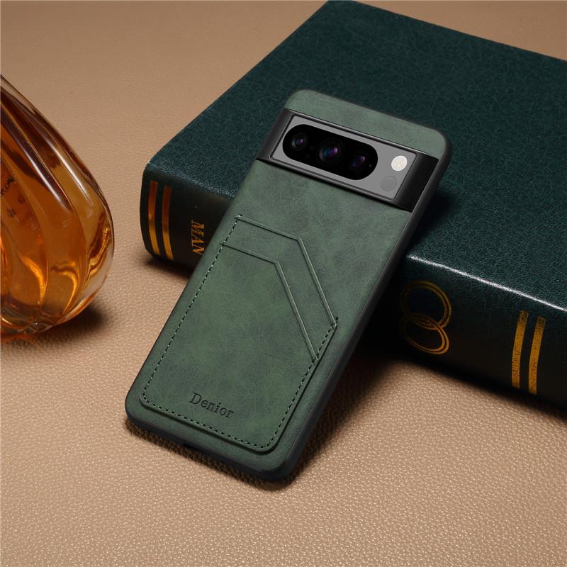 

EUCAGR Luxury Business Magnetic Leather Phone Case for Google Pixel 9 8 7 6 Pro Protection Back Cover for Google Pixel 8A 7A 6A Pixel 8 зелёный