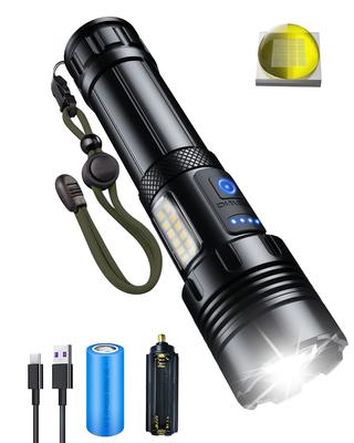 XHP160 LED Starke Lumen mit 7 Beleuchtungsmodi 3 Hauptbirnen 4 COB Leistungsstark Handheld Kompatibel mit IPX6 Aluminium Batteriestand Ideal für Katastrophen