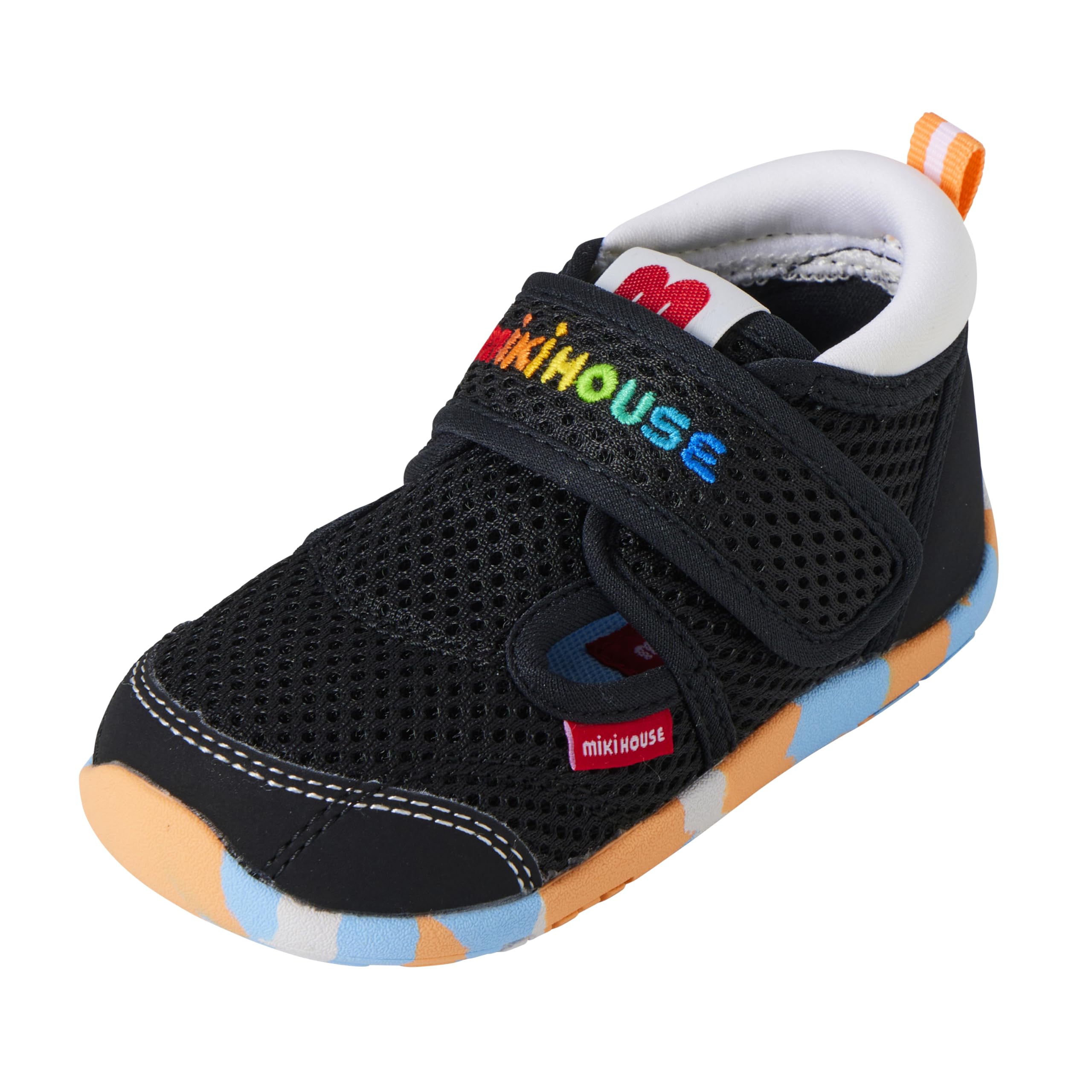 

MIKI HOUSE Double Russell Second Baby Sizes and Baby Shoes for Boys and Black Shoes, 12-9305-149, 14, 14.5, 15, 15.5 cm, Girls, чорний
