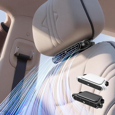 New 3000mAh Car VIGOUROUS Car Seat Headrest Powerful Fan for Back Double Strong USB 3 Speed Compact Heatstroke Summer Car Air Easy Car Accessories