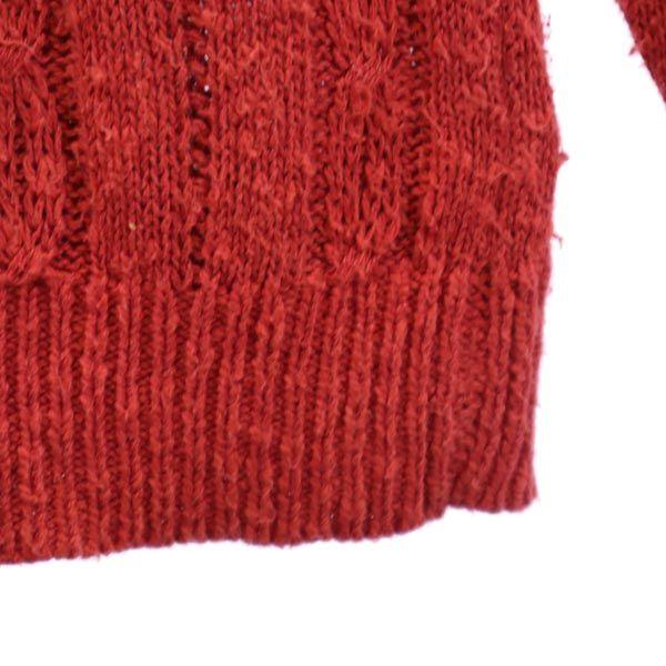 BARACUTA Linen Blend Long sleeve cotton knit L Red series sweater Men's Used