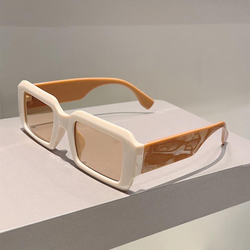 Rectangle Sunglasses Men Fashion Outdoor Casual Shades Women Trendy Luxury Brand Design Beach Vacation Decor Sun Glasses