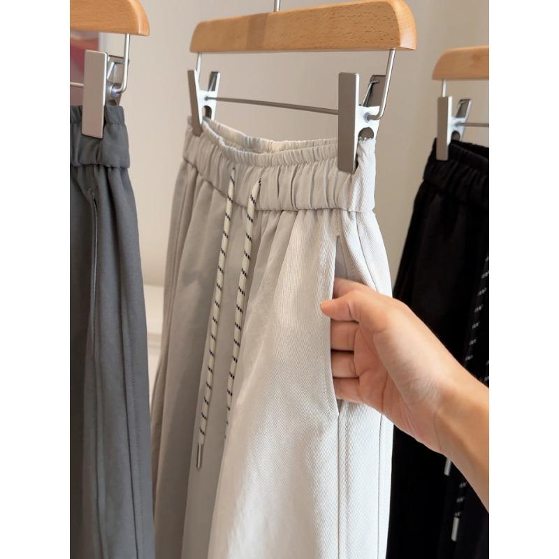 Elastic waist versatile casual balloon Harlan pants women's spring and autumn high waist thin loose scimitar pants grandma pants