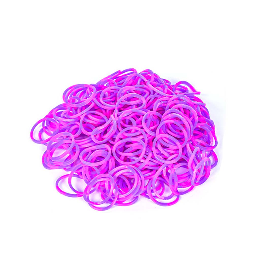 600pcs Elastic Colorful Rubber Loom Bands for Boy Girl Kids Weaving DIY Craft Gift Bracelet Jewelry Making Accessories Supplies