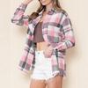 European 2025 Plaid Print Women's Loose Casual Sun Protection Shirt