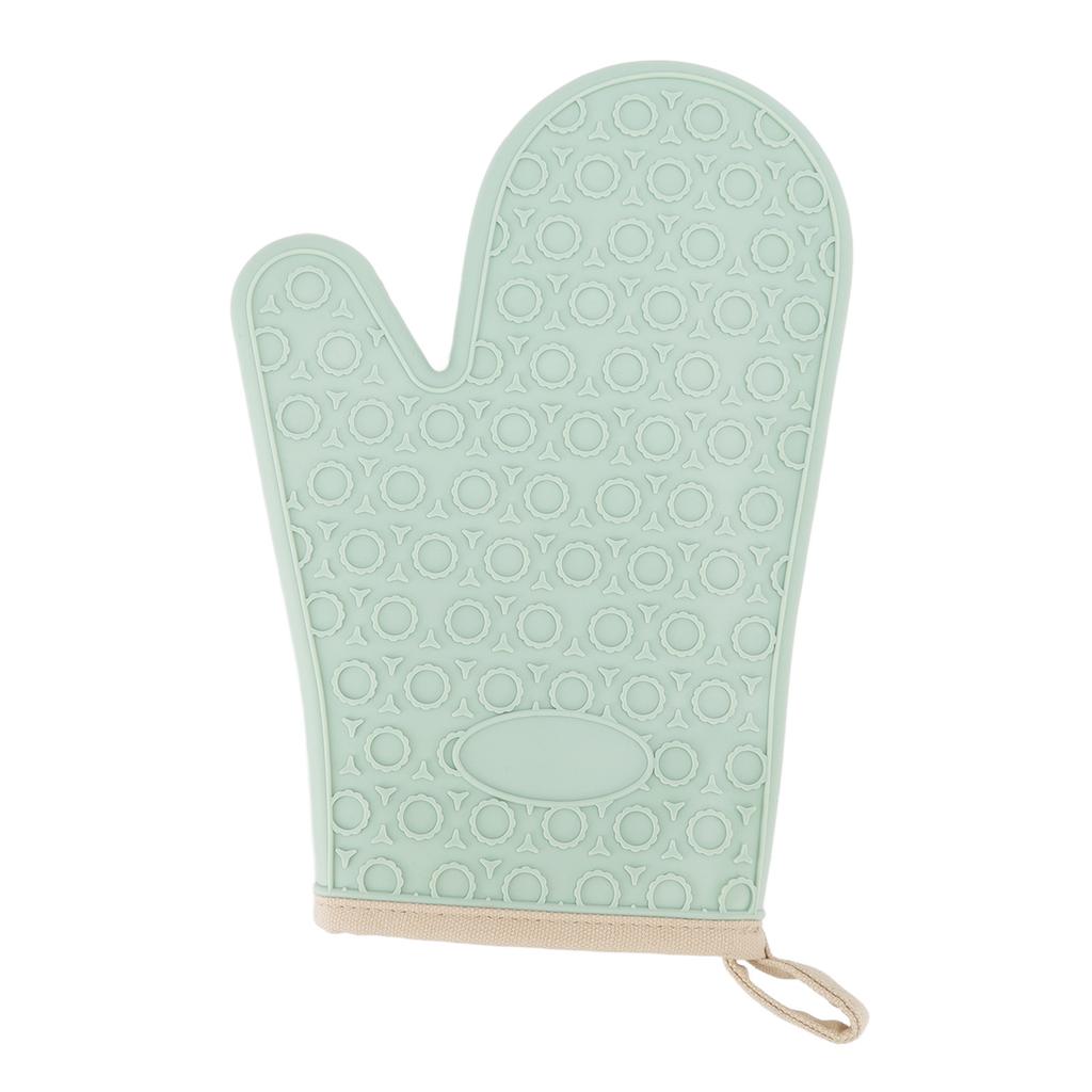 Silicone Oven Mitt High Temperature Resistant Waterproof Slip Proof Kitchen Baking Glove with