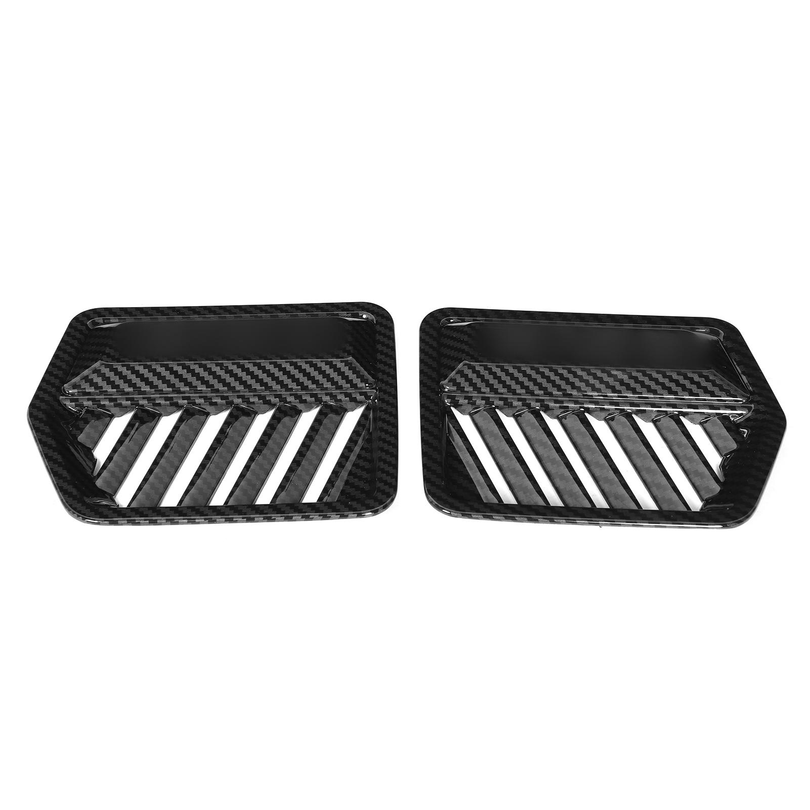 

2Pcs Inner Side Air Vent Cover Carbon Fiber Pattern Front Upper Outlet Trim Fit for Ford F150