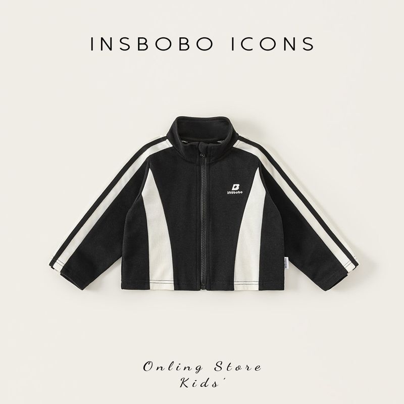 Детская куртка Insbobo, Топ для девочки, Новый стиль Весна 2026, Детская одежда на весну и осень, Стильная одежда для малышей Black 100