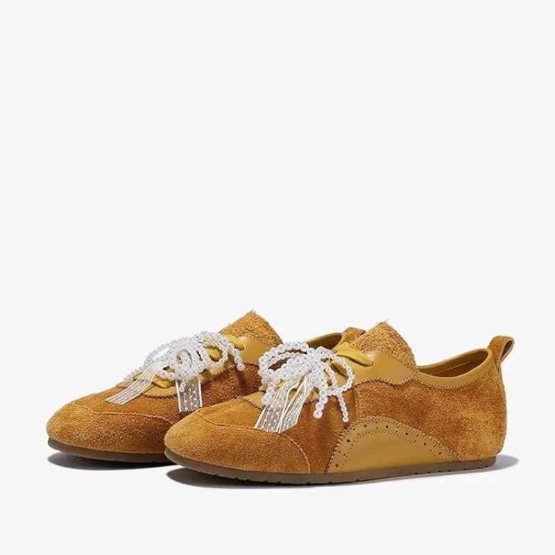 

2026 Summer New Women s Pearl Bow Flat Casual Shoes 40