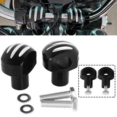 25mm Motorrad Lenkerklemme Erhöhung Kit Erhöhte Lenkerhalterung Für Harley Honda Kawasaki Suzuki 1" Lenkererhöhungen Schwarz Universal