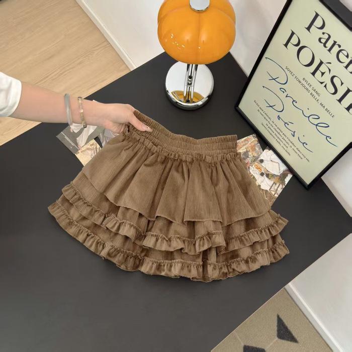 Damen Hohe Taille A-Linie Puffy Kuchenrock - Süßer Retro Ballett Stil für Frühling & Herbst