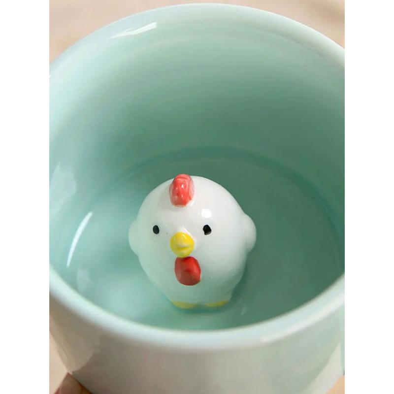 

Творческая милая керамическая кружка в форме 3D животных, чашка для молока и кофе с ручкой для подарка, домашняя кухня, посуда для напитков, кружки в форме мути 301-400ml