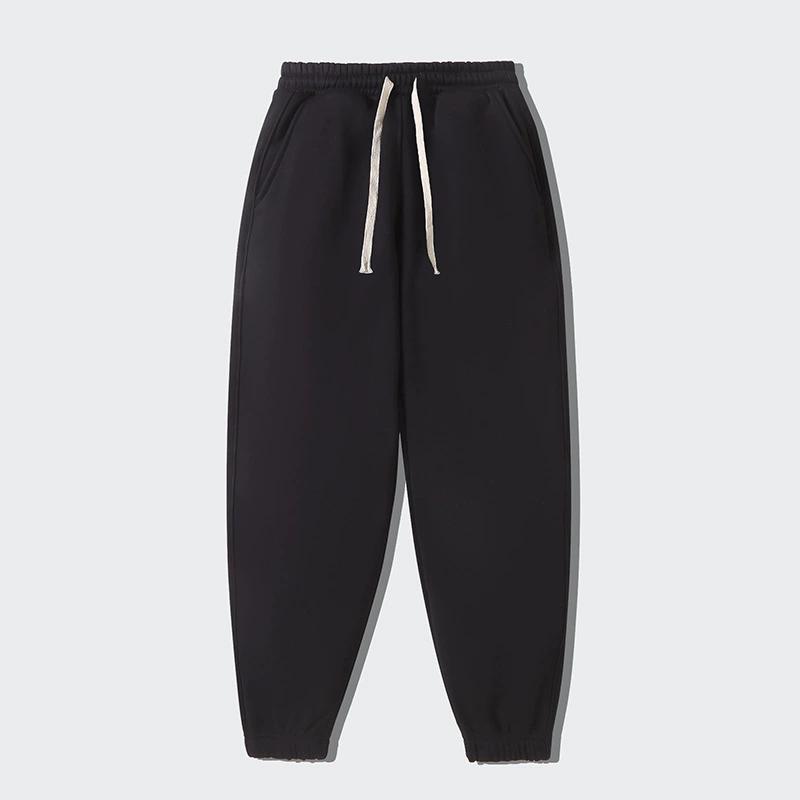 Cotton Twill Baggy Casual Jogger Pants Men Anti-wrinkle Work Wear Trousers Outdoor Sport Sweatpants Breathable Knitted