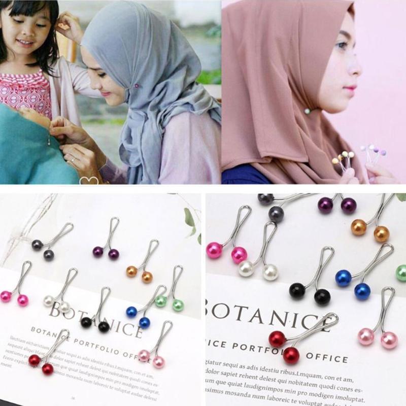 Muslim Women Scarf Clip Pin Hijab Stainless Steel Hairpin Muslim Fashion Yarn Scarf Clip Pin  Muslim Fixed Pins