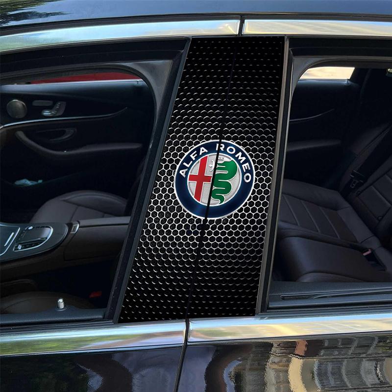 2026 Hot Alfa Romeo Car Emblem Center Pillar Sticker Auto Door Decorative Stickers For Alfa Romeo Giulietta Mito 159 Giulia Stel