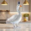 Goose Shaped Glass Decanter, 3D Sculpted Whiskey Bottle with Stopper, 350ml Art Deco Carafe for Bourbon Wine, Home Bar Decor Gift