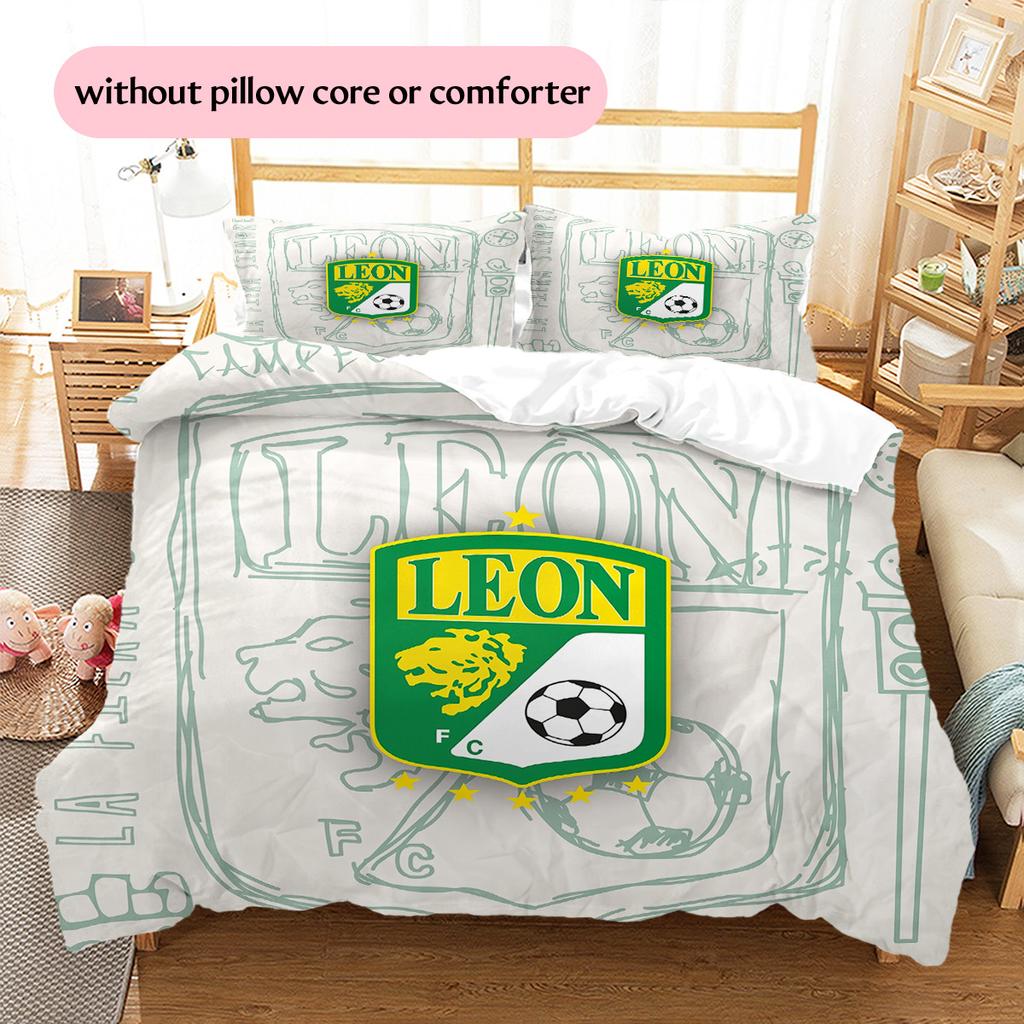 Club León Pattern Bedding Quilt Set Home Decoration Gift (1 * Duvet Cover + 2 * Pillowcase Without Core)