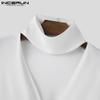INCERUN Herren V-Ausschnitt Langarm Loose Bandage Wrap Tops Freizeithemden