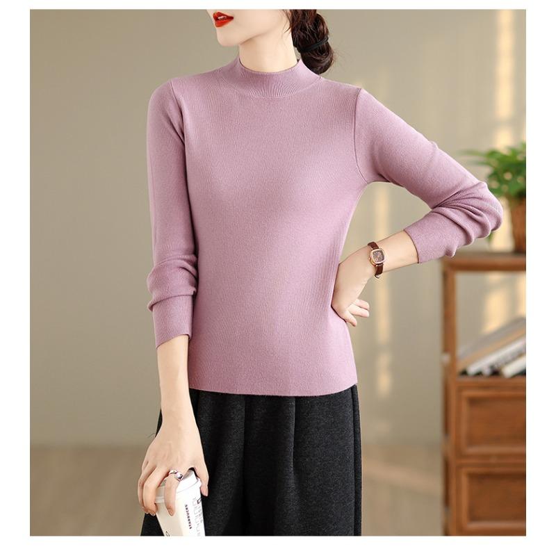 

Dimanaf Осенне-зимний свитер Базовые пуловеры Топы Женский Повседневный Базовый Вязаный One Size