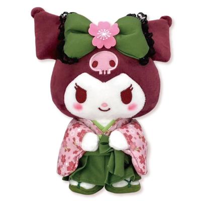 Nakajima Corporation Personaggi Sanrio Kuromi Kimono Matcha Peluche S 204219-24 H24 x L18 x P10cm