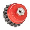 75mm 3 Inch Crimped Wire Cup Brush Knotted Cup Brush with Steel Wire for Angle Grinder Maximum 12500rpm for Rust Paint