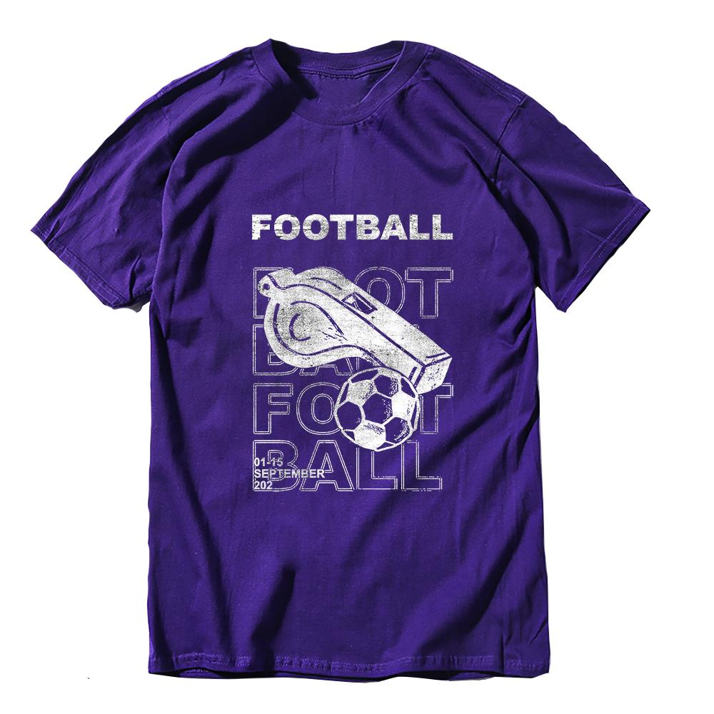 Coolmind YC003 Superior Exclusive football whistle printed Cotton Unisex T-shirt Big size t shirt Crewneck Loose men tshirt tee
