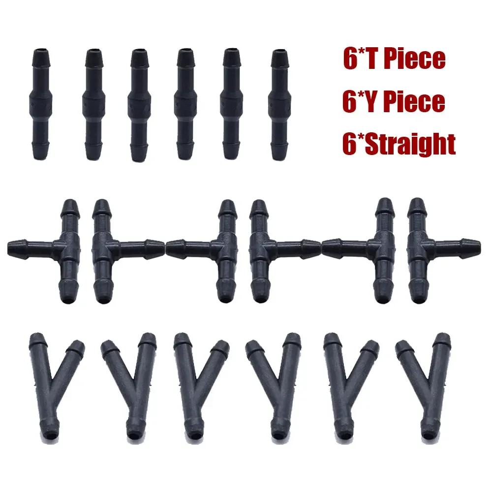 18ks Univerzální Car TY Přímý 3cestný konektor Hadice trysky stěrače do auta Spojovací hadička na hadici pro auto Vnější příslušenství
