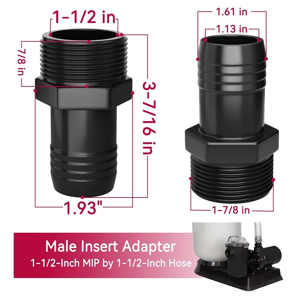 Poolschlauchadapter für Hayward SPX1091Z2, 1,5 Zoll ABS-Verbinder, Lecksicherer Ersatzteil für einfache Pumpeninstallation