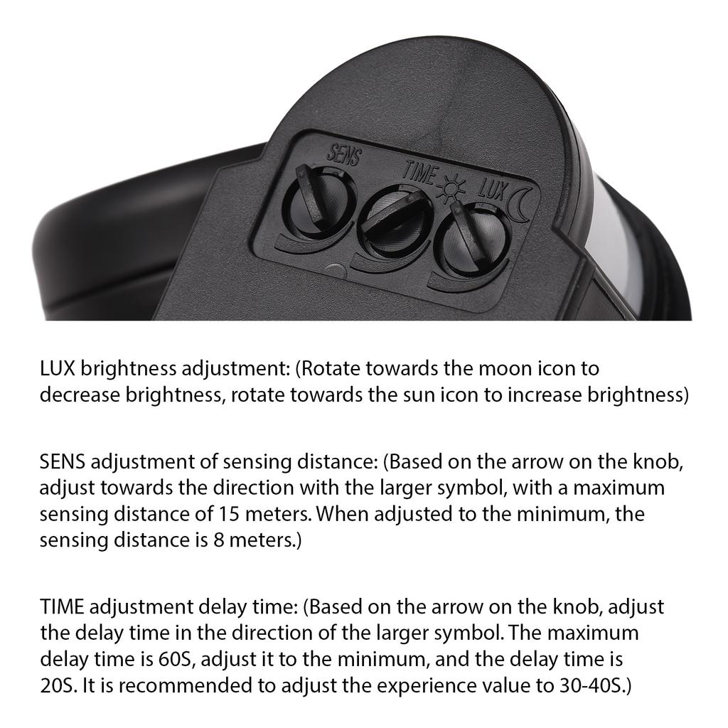 Motion Sensor Outdoor Lights 2-Head Wall Light with Infrared Induction LED Light IP65 Waterproof