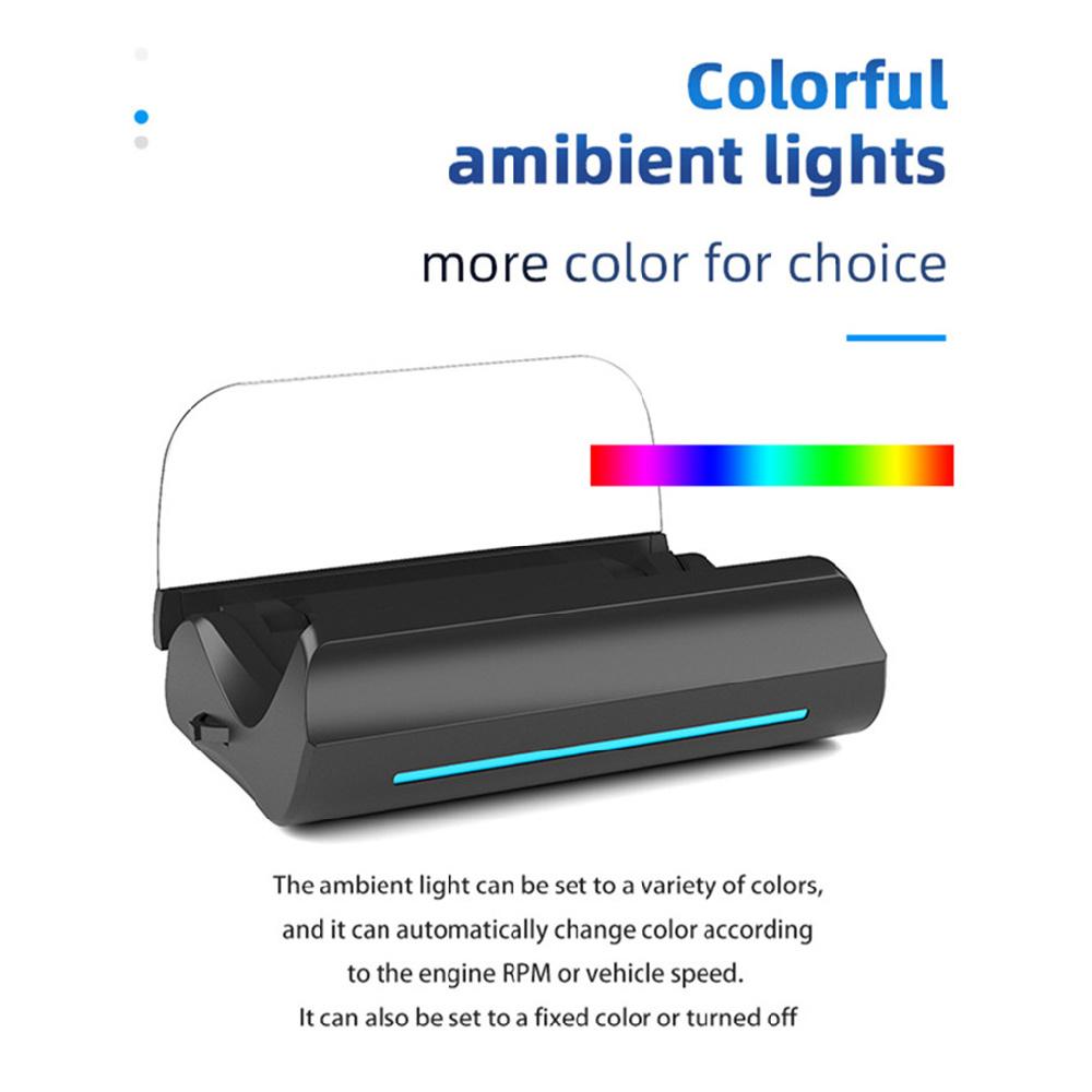Obd2 Electronic Folding Screen Hud Speed Rpm Low Voltage Warning With Ambient Backlight